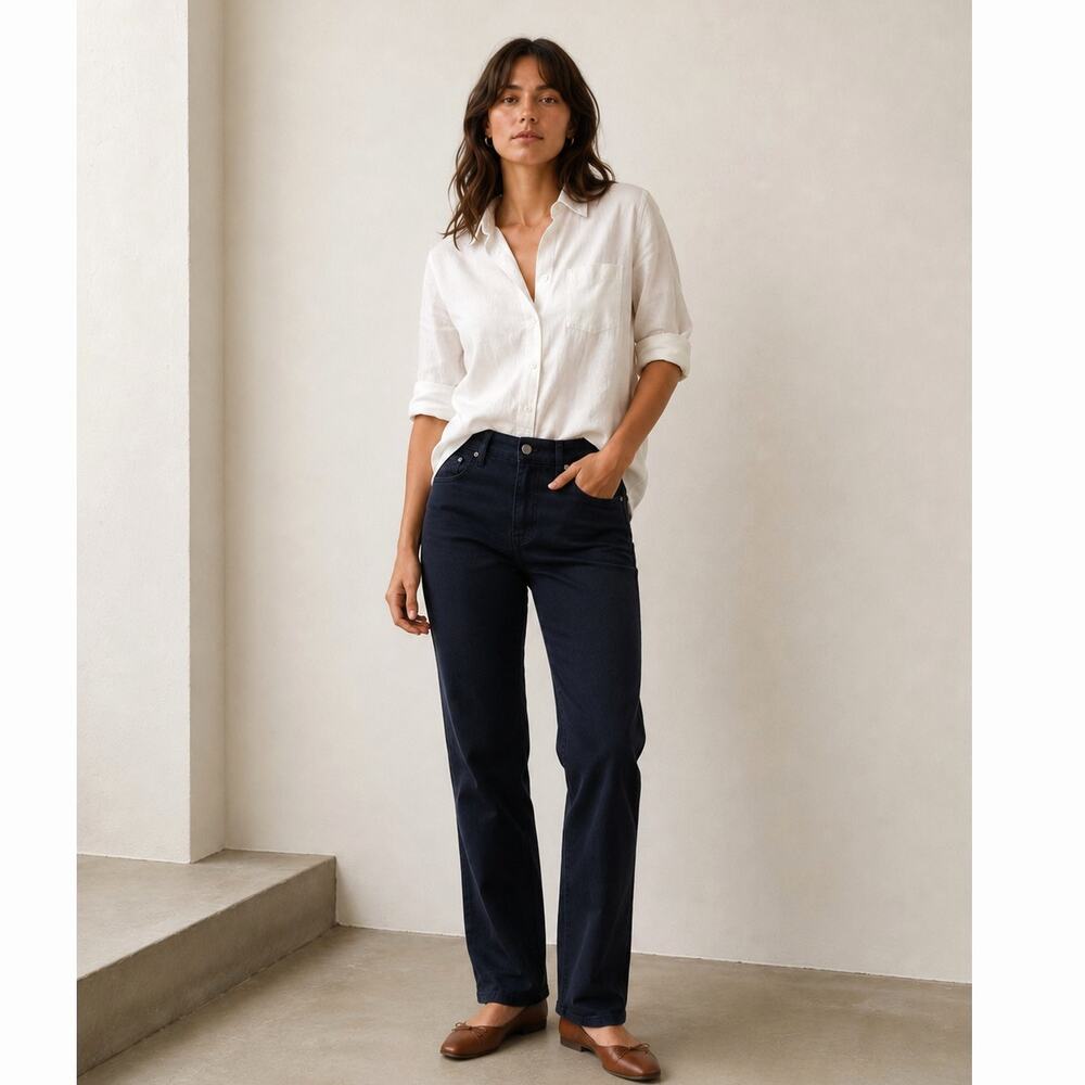 Joe's Jeans Navy Straight Leg Stretch Pants Women's Career Office Size 29/30